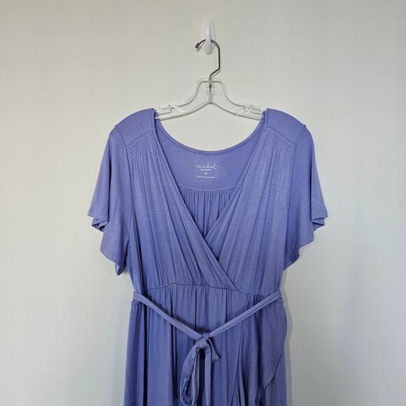 Ingrid & Isabel Ruffle Flutter Faux Wrap Maxi Dress Size M - Picture 4 of 6